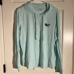 Vineyard Vines Aqua Hoodie with Whale Logo